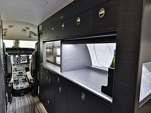 Cessna Citation Sovereign | Interior View of Full Bar and Galley 