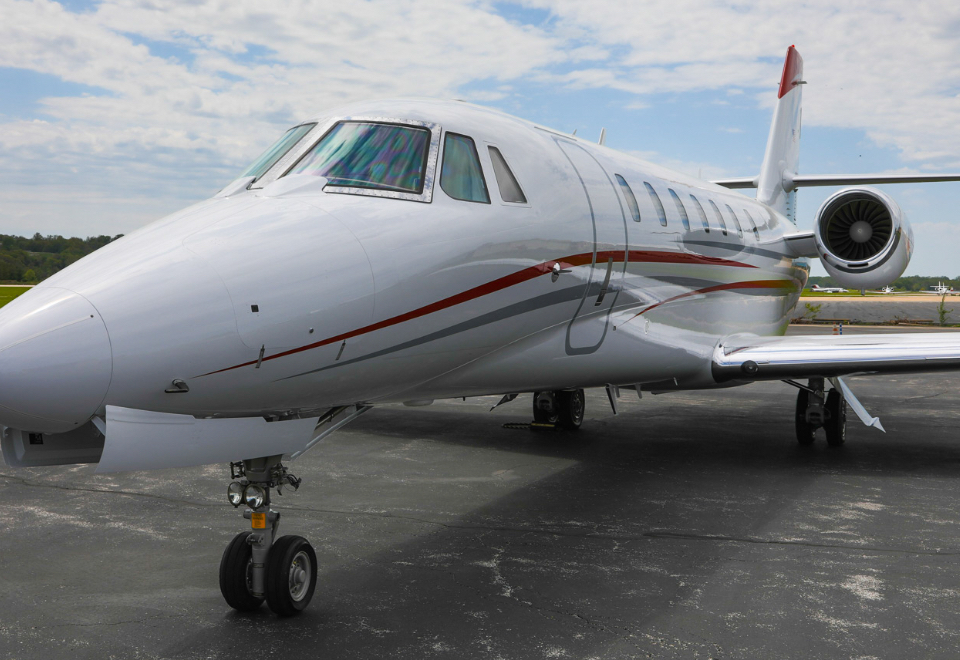 Cessna Citation Sovereign | Spirit of St. Louis Airport | Exterior View from Nose