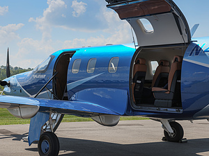 Pilatus PC-12 | Exterior View with Cabin Doors Open